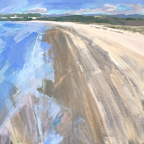 Painting of Par Sands, Cornwall by artist Andrew Jago.
