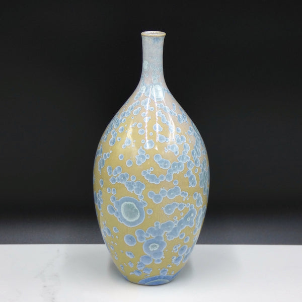 Porcelain vase with crystalline glaze by artist Simon Rich