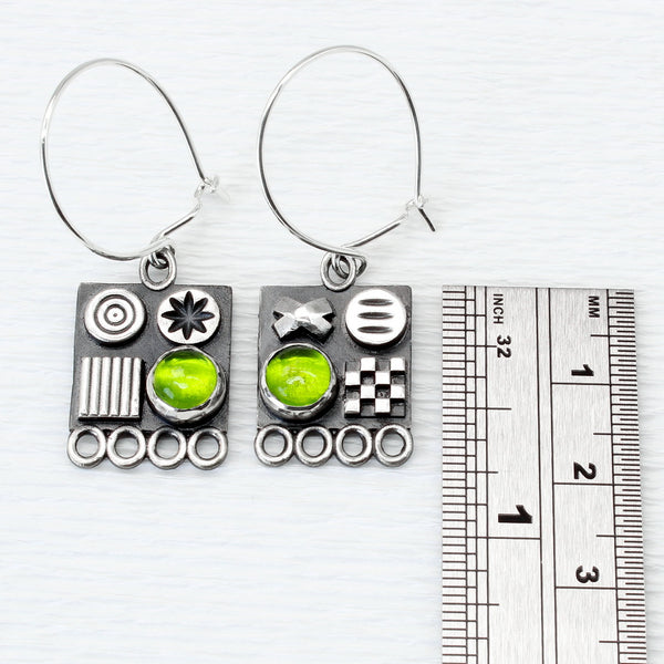 Square Earrings - 3D Symbols