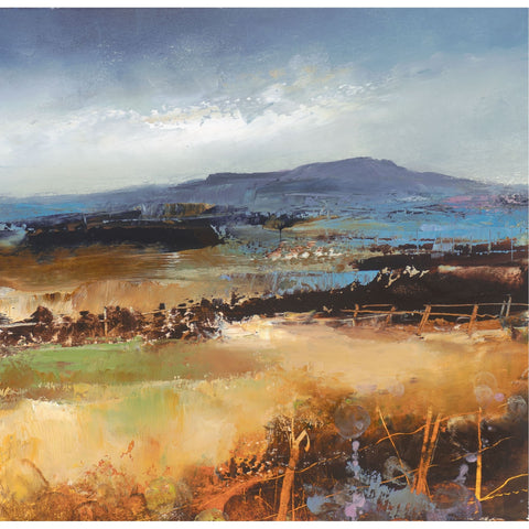 Painting of the moors in autumn by artist Amanda Hoskin