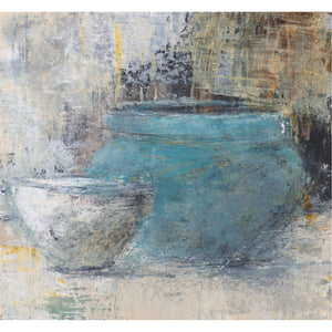 Still life painting of ceramic pots by artist Amanda Hoskin