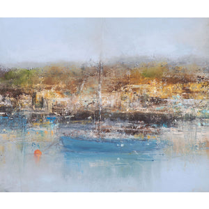 Painting of Polruan from Fowey by artist Amanda Hoskin