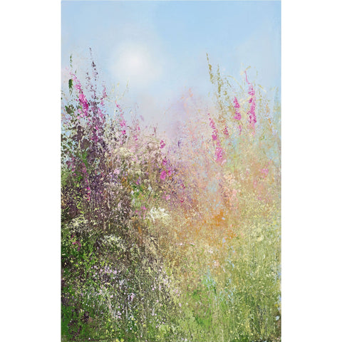 Limited edition print of foxgloves and cow parsley by artist Amanda Hoskin