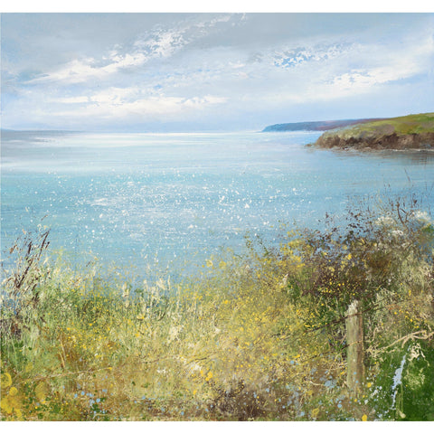 Limited edition print of the coast near Fowey, Cornwall by artist Amanda Hoskin