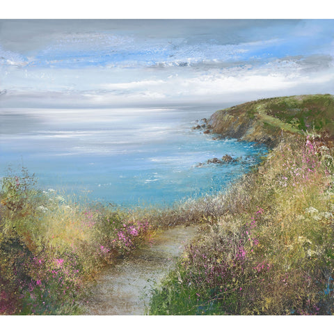 Limited edition print of the coast near Fowey, Cornwall by artist Amanda Hoskin