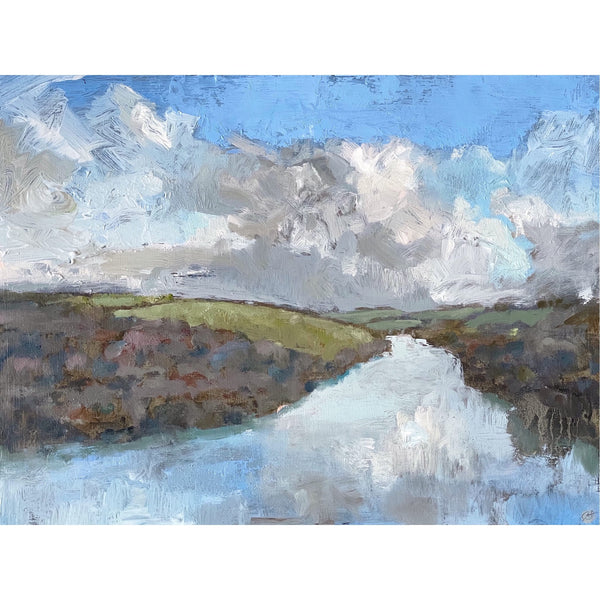 Painting of Penpol Creek, Cornwall by artist Andrew Jago