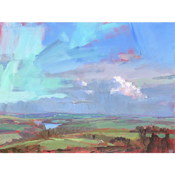 Landscape painting of the River Fowey by artist Andrew Jago