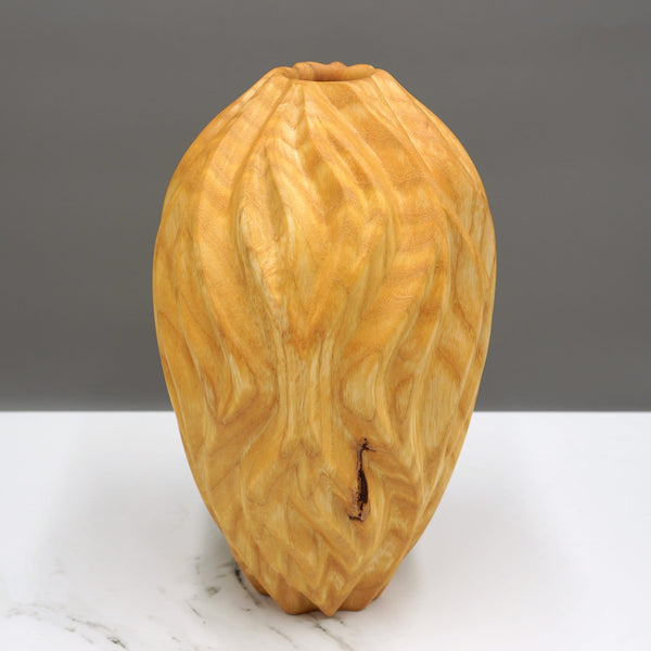 Carved Ash Vase I