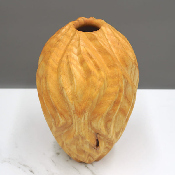 Carved Ash Vase I