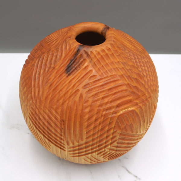 Carved Lime Vase