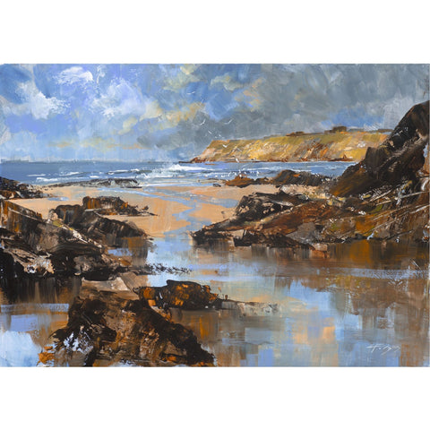 Painting of the Cornish coastline by artist Chris Forsey