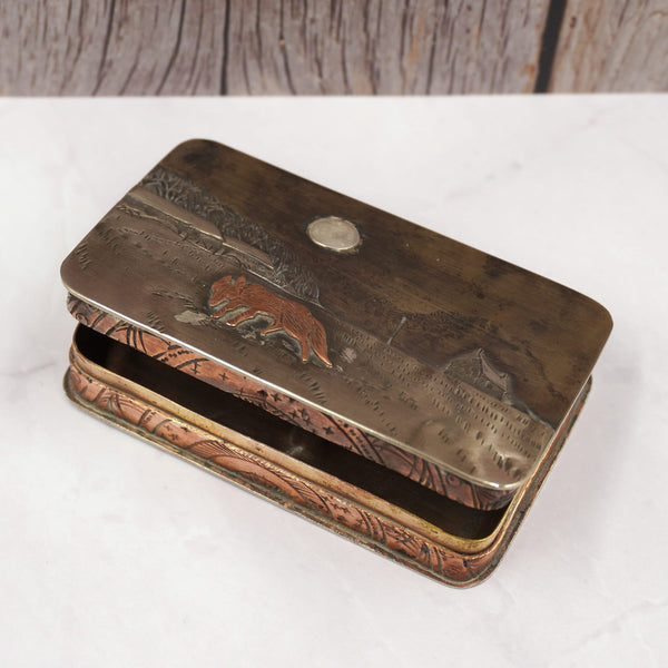 Fox and Full Moon - Hinged Box
