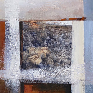 Semi-abstract painting of the sea and coast by artist Judy Hempstead