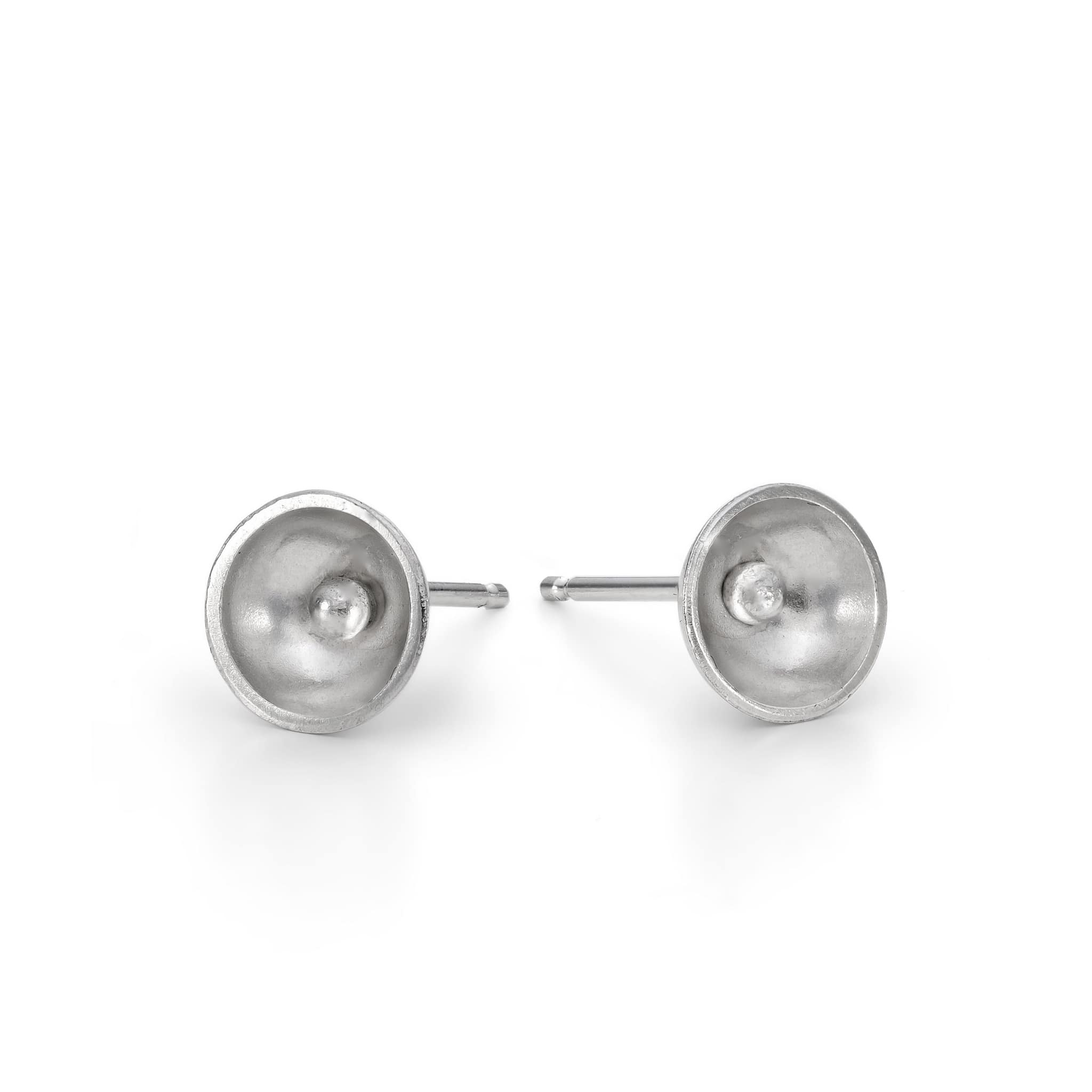 Sterling silver stud earrings by jeweller Kathleen Appleyard