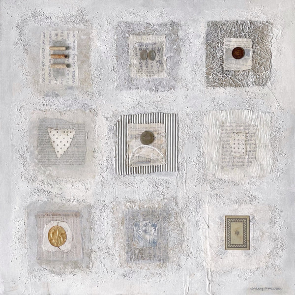 Abstract mixed media painting by artist Sally MacCabe