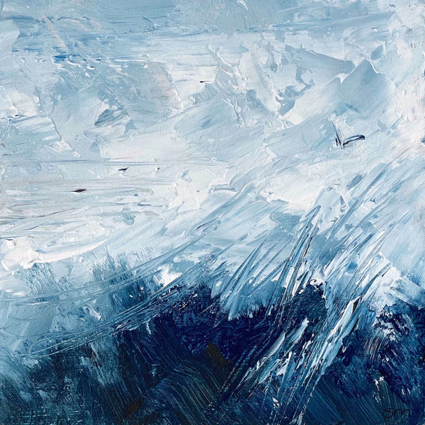 Mixed media seascape painting by artist Sally MacCabe