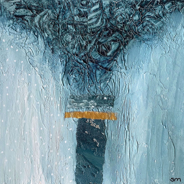 Abstract mixed media painting by artist Sally MacCabe
