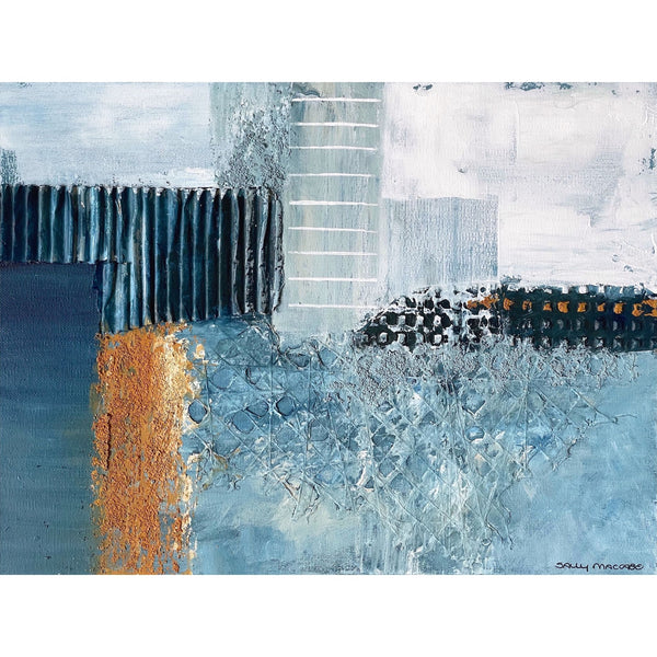 Abstract mixed media painting by artist Sally MacCabe