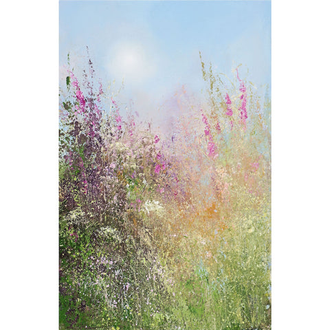 Limited edition print of foxgloves and cow parsley by artist Amanda Hoskin