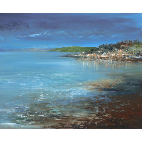 Limited edition print of St Mawes, Cornwall in the late evening by artist Amanda Hoskin