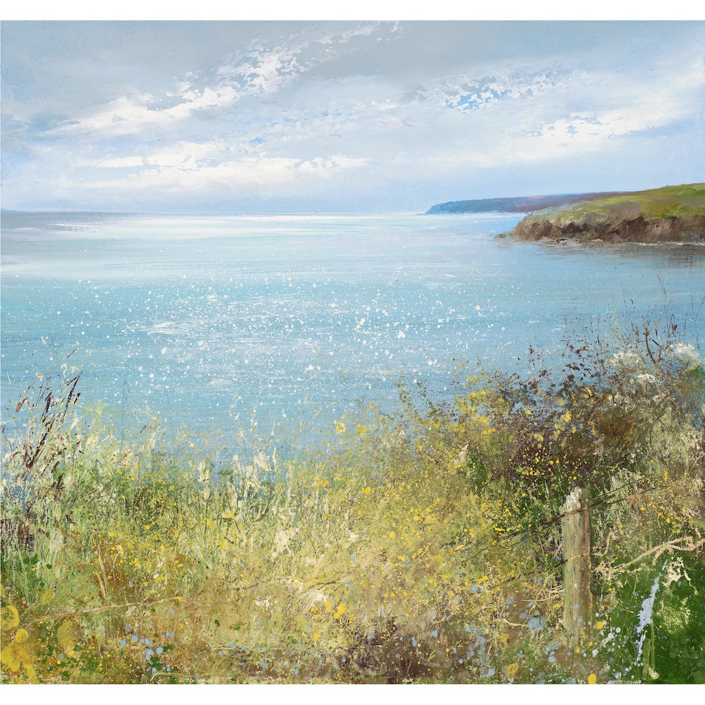 Limited edition print of the coast near Fowey, Cornwall by artist Amanda Hoskin