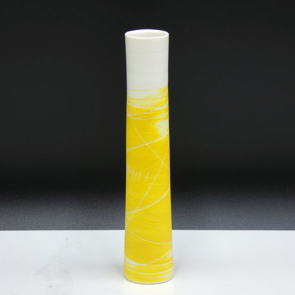 Single stem porcelain vase by artist Ali Tomlin