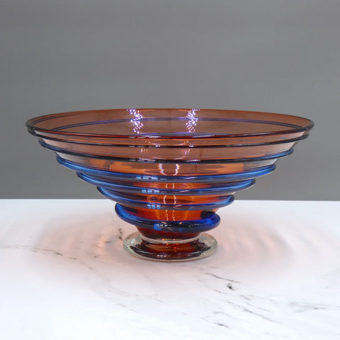 Hand blown glass bowl by glassmaker Bob Crooks