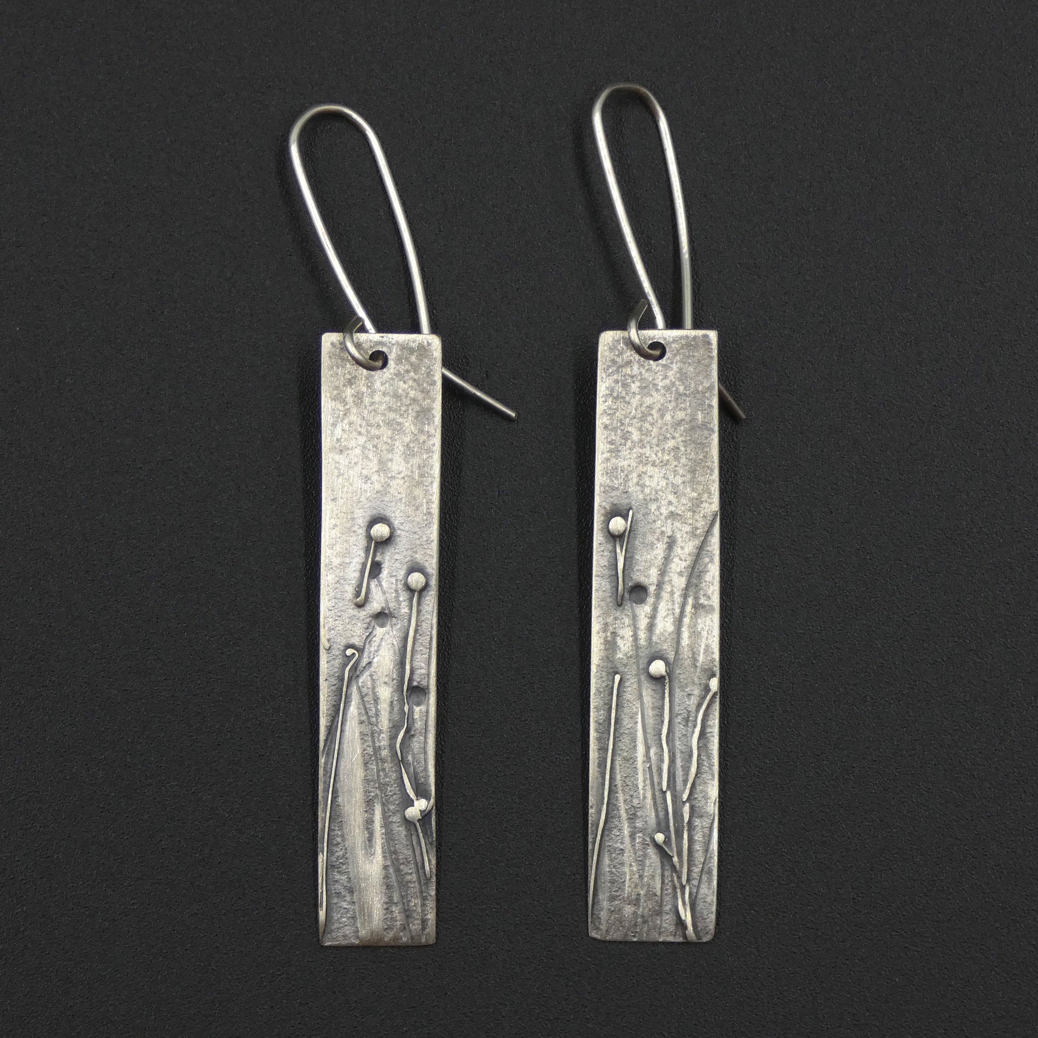 Silver Meadow Earrings by Jeweller Becky Crow