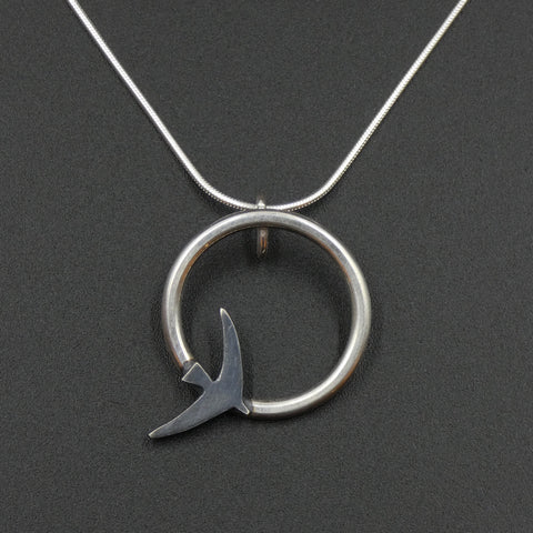 Silver Swift Pendant by Jeweller Becky Crow