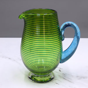 Handblown venetian glass jug by glassmaker Bob Crooks