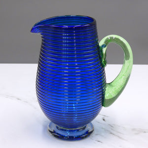 Handblown venetian glass jug by glassmaker Bob Crooks