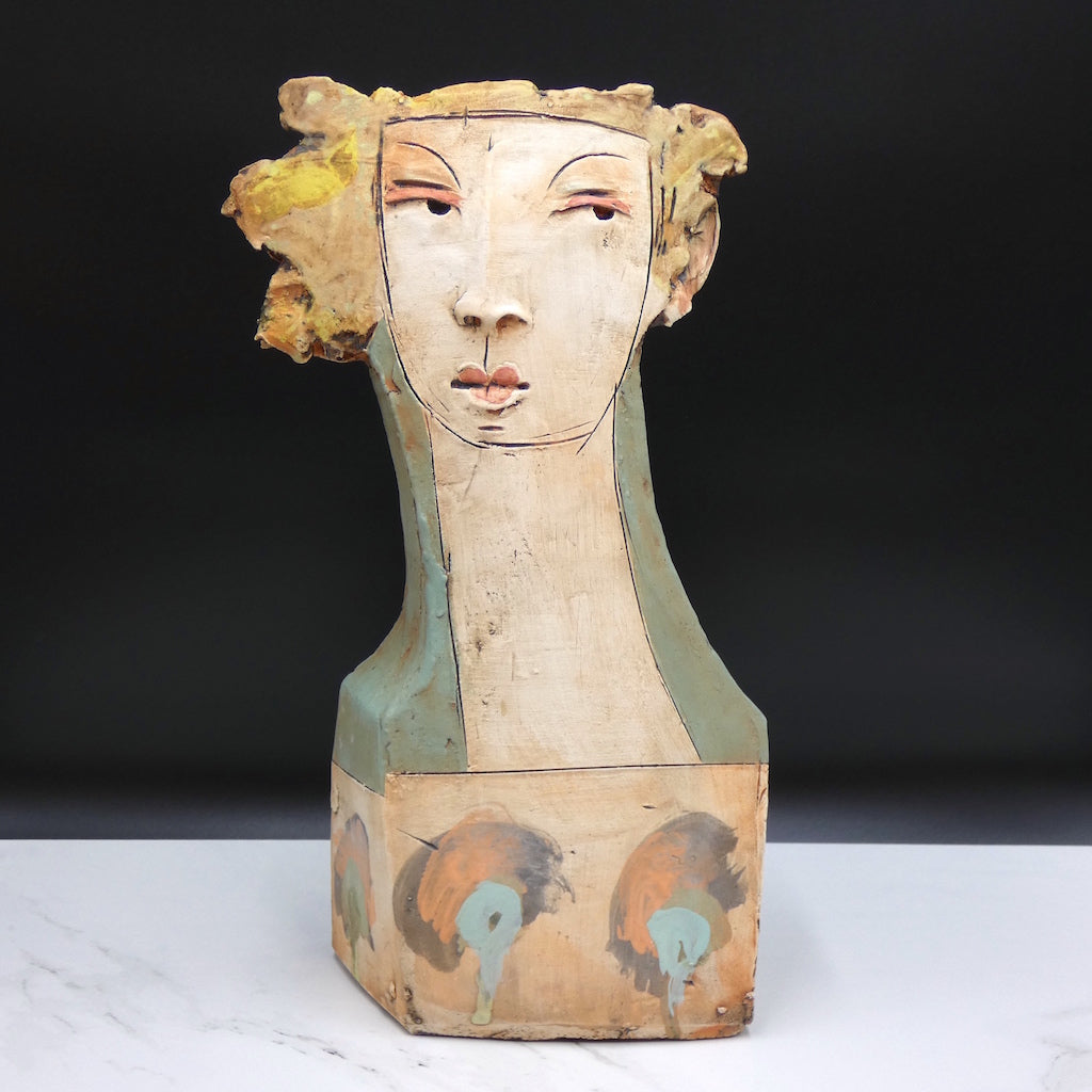 Earthenware sculpture by artist Christy Keeney