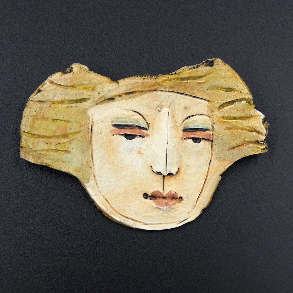 Handmade ceramic brooch by artist Christy Keeney