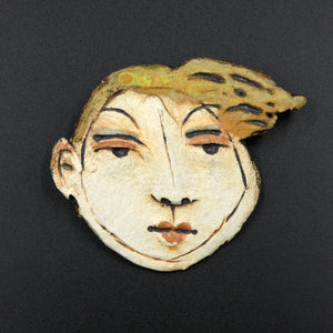 Handmade ceramic brooch by artist Christy Keeney