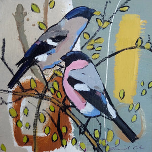 Open edition print of two bullfinches by artist Daniel Cole