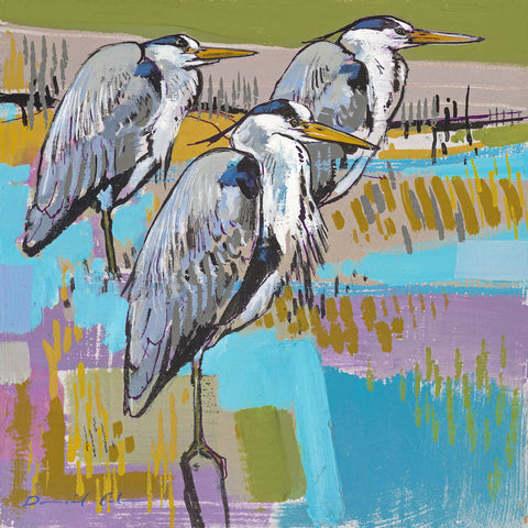 Open edition print of Herons by artist Daniel Cole