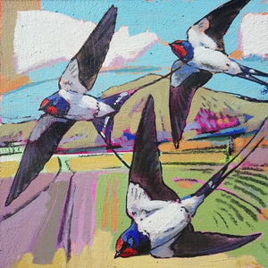 Open edition print of Swallows by artist Daniel Cole