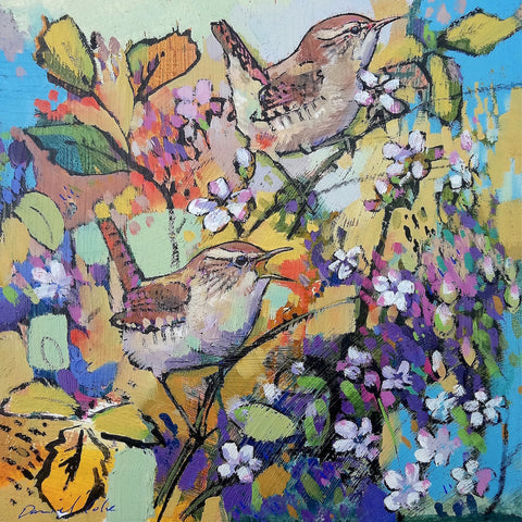 Open edition print of wrens by artist Daniel Cole