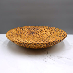 Dimpled alder bowl by woodturner Howard Moody