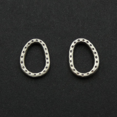 Dotted hoop studs by jeweller Helen Shere