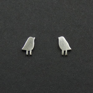 Tiny bird stud earrings by jeweller Helen Shere