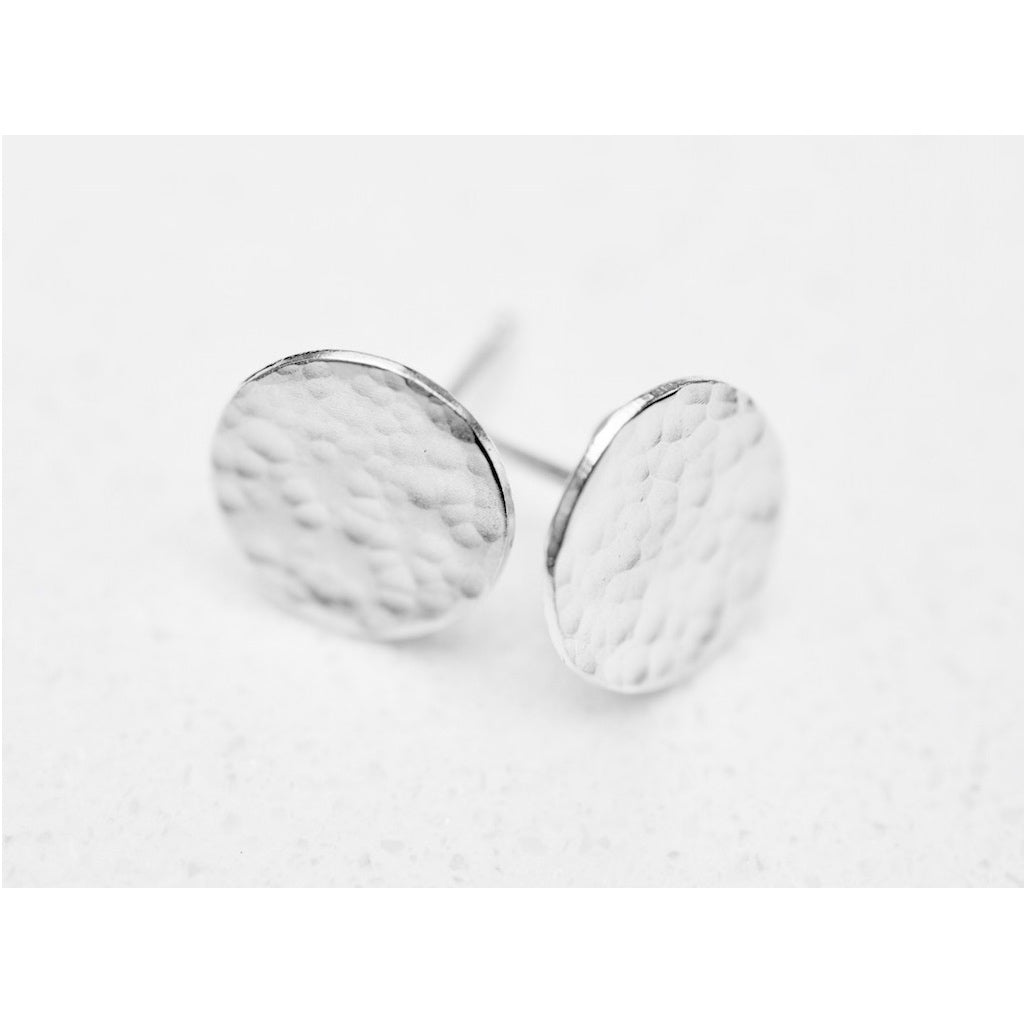 Sterling silver stud earrings by jeweller Kathleen Appleyard