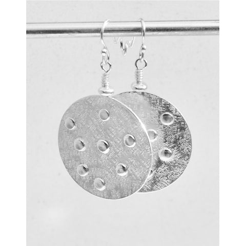 Sterling silver earrings by jeweller Kathleen Appleyard
