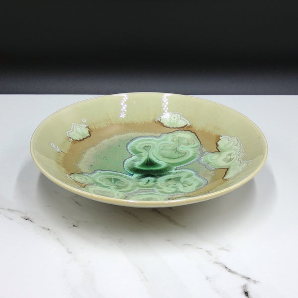 Porcelain bowl with crystalline glaze by artist Simon Rich